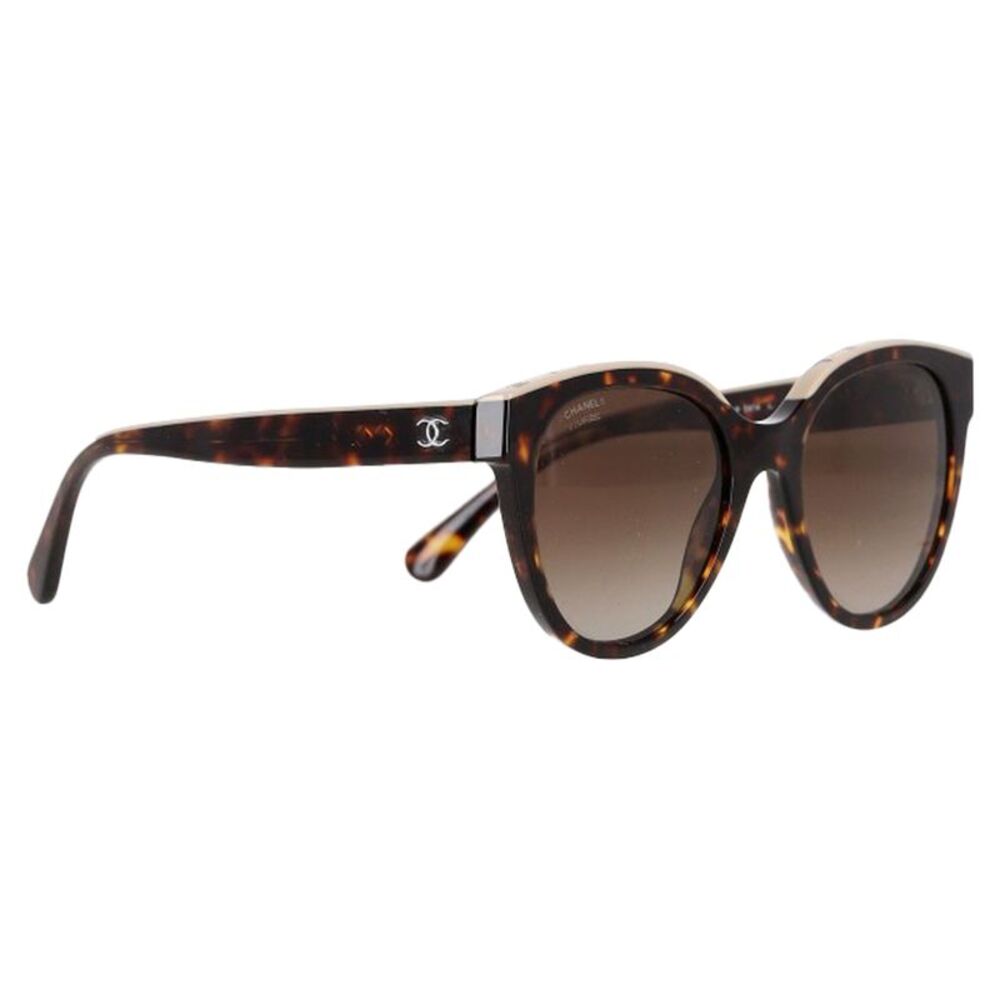 Chanel CC Tortoise Butterfly Sunglasses in Brown Acetate - Picture 2 of 8